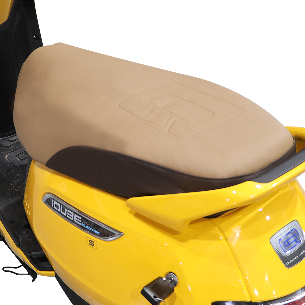 TVS iQube Seat Cover Beige/Brown - Durable Seat Protection